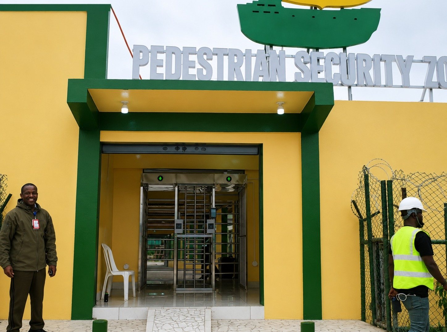 NPA official presenting the Freeport of Monrovia automated gate system (The Liberian Investigator)